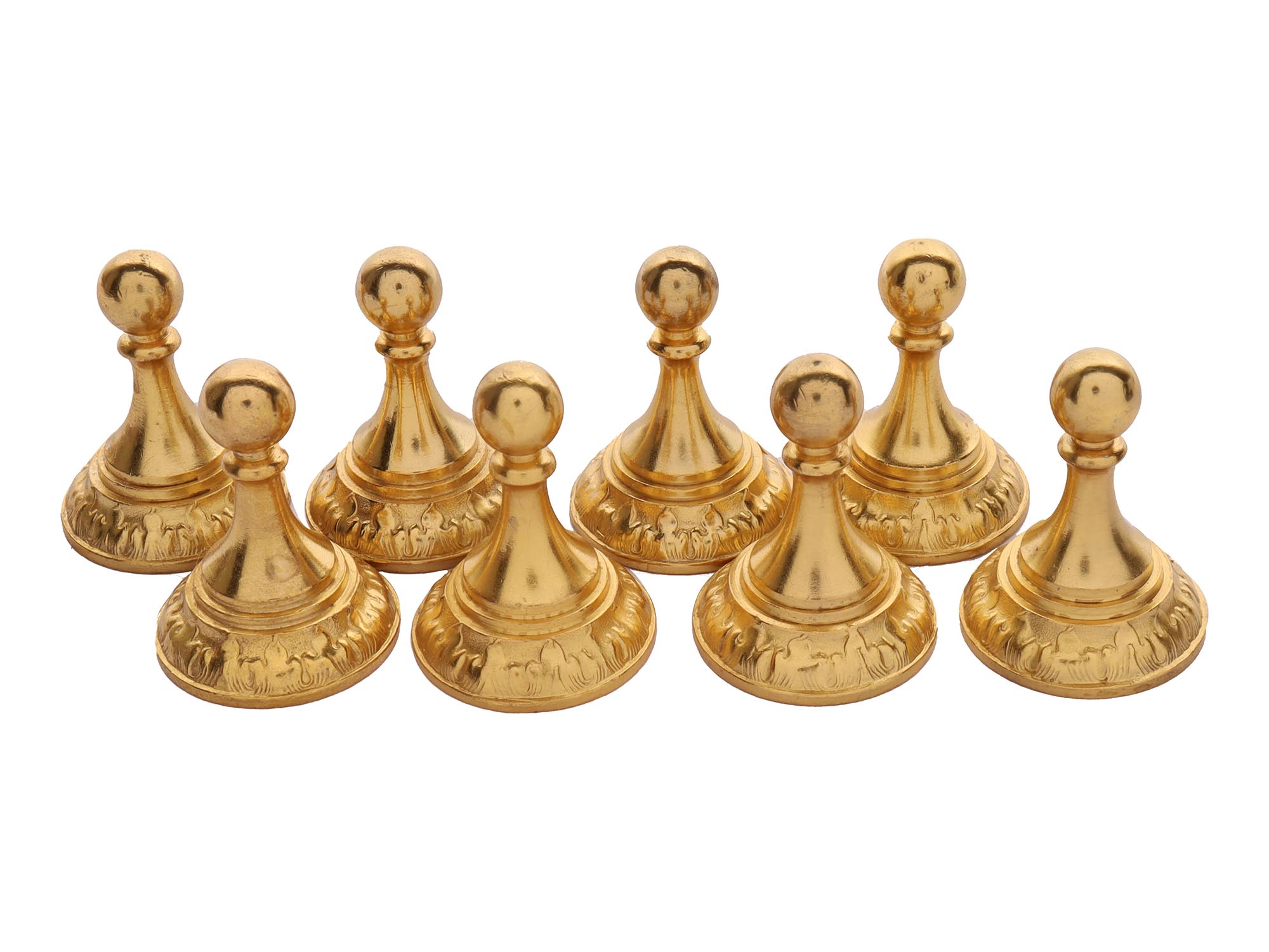 GERMAN ENGRAVED 800 GILT SILVER CHESS SET IN CASE PIC-6